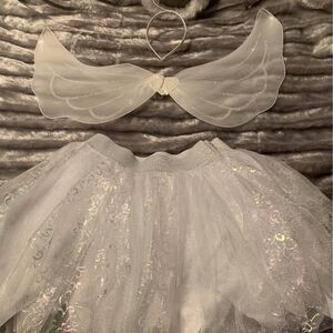 White Angel Costume Set with Tutu, Wings, and Halo